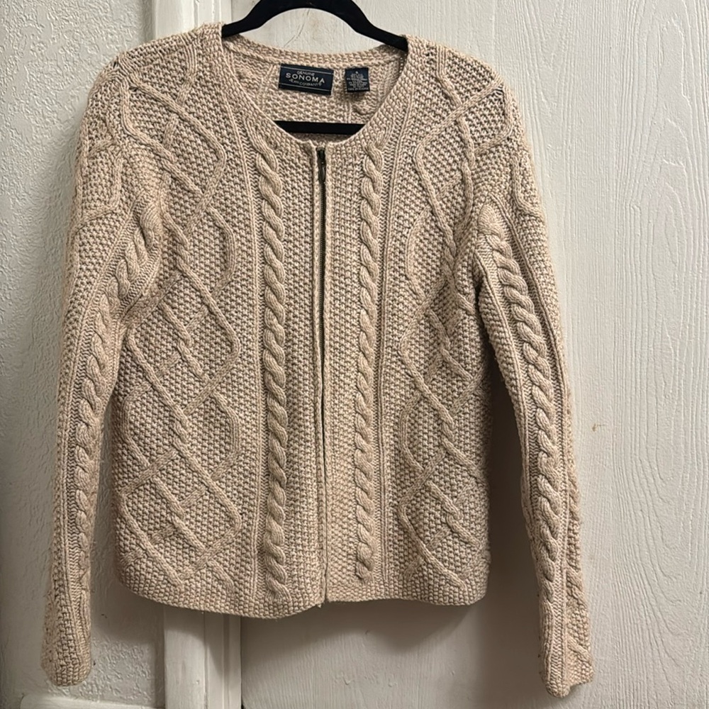 Genuine Sonoma Jean Company Knit Tan Jacket